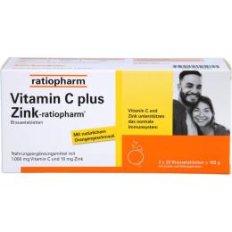 VITAMIN C PLUS Zink-ratiopharm Brausetabletten 40 St. (160 g)