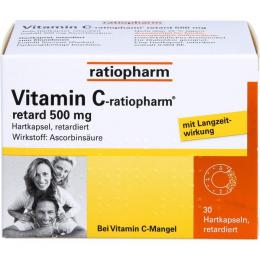 VITAMIN C-RATIOPHARM retard 500 mg Kapseln 30 St.