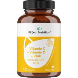 VITAMIN C+VITAMIN D+Zink Immunsystem Ultra Kapseln 120 St. (67,8 g)