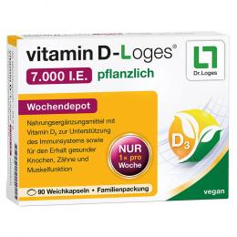 Ein aktuelles Angebot für vitamin D-Loges® 7.000 I.E. pflanzlich 90 St Weichkapseln Multivitamine & Mineralstoffe - jetzt kaufen, Marke Dr. Loges + Co. GmbH.