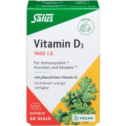 VITAMIN D3 1000 I.E. vegan Kapseln Salus 60 St. (10 g)