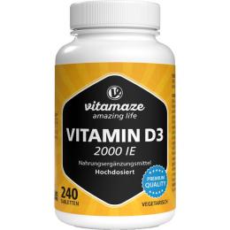 VITAMIN D3 2.000 I.E. vegetarisch Tabletten 240 St.