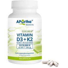 VITAMIN D3 20.000 I.E.+K2 200 µg m.Quinoaplv.Kaps. 120 St. (44,4 g)