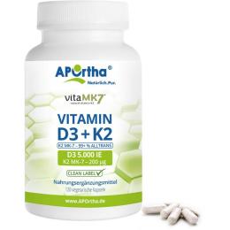 VITAMIN D3 5.000 I.E. 125 µg+Vit.K2 VitaMK7 200 µg 120 St.