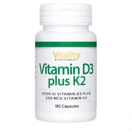 VITAMIN D3 5000 I.E. plus K2 200 µg Kapseln 90 St.