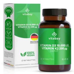 VITAMIN D3 DEPOT 20.000 I.E.+Vitamin K2 200 µg Tab 180 St.