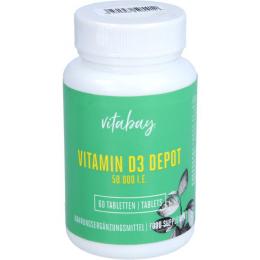 VITAMIN D3 DEPOT 50.000 I.E. Cholecalcifer.veg.Tab 60 St.