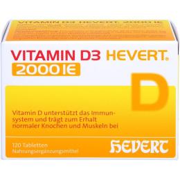 VITAMIN D3 HEVERT 2000 I.E. Tabletten 120 St. (14,4 g)