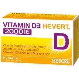 VITAMIN D3 HEVERT 2000 I.E. Tabletten 240 St. (27 g)