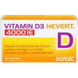 VITAMIN D3 HEVERT 4000 I.E. Tabletten 100 St.