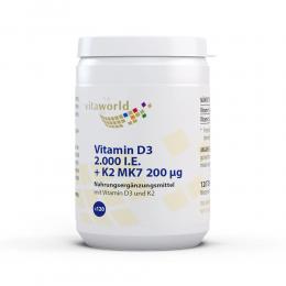 VITAMIN D3+K2 2.000 I.E./200 myg Tabletten 120 St Tabletten