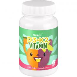 VITAMIN D3+K2 Kinder Kautabletten vegan 120 St.