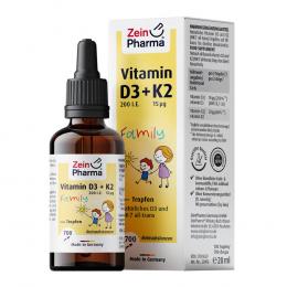 VITAMIN D3+K2 MK-7 all trans Family Tropf.z.Einn. 20 ml Tropfen zum Einnehmen