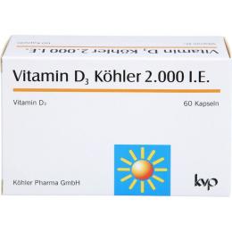 VITAMIN D3 KÖHLER 2.000 I.E. Kapseln 60 St. (28,3 g)