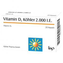 Ein aktuelles Angebot für Vitamin D3 Köhler 2000 IE 20 St Kapseln Vitaminpräparate - jetzt kaufen, Marke Köhler Pharma GmbH.