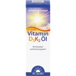 VITAMIN D3K2 Öl Dr.Jacob's Tropfen 20 ml