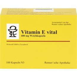 VITAMIN E VITAL 400 mg Rennersche Apotheke Weichk. 100 St.