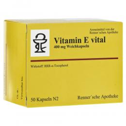VITAMIN E VITAL 400 mg Rennersche Apotheke Weichk. 50 St Weichkapseln