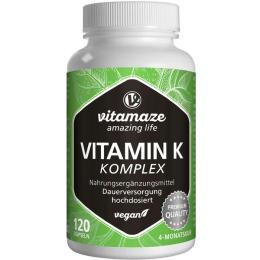 VITAMIN K1+K2 Komplex hochdosiert vegan Kapseln 120 St. (51 g)