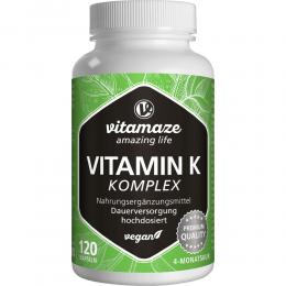 VITAMIN K1+K2 Komplex hochdosiert vegan Kapseln 120 St Kapseln