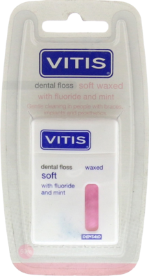 VITIS Zahnfloss gewachst mit Fluorid und Minze 1 St