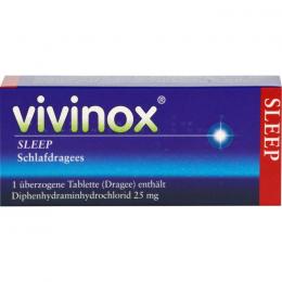 VIVINOX Sleep Schlafdragees überzogene Tab. 50 St.