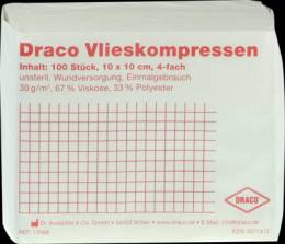 VLIESSTOFF-KOMPRESSEN 10x10 cm unsteril 4fach 100 St