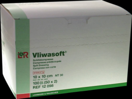 VLIWASOFT Schlitzkompressen 10x10 cm steril 4lagig 50X2 St