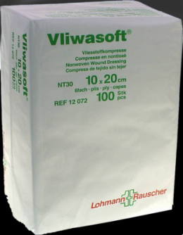 VLIWASOFT Vlieskompressen 10x20 cm unsteril 6l. 100 St