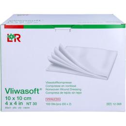 VLIWASOFT Vlieskompressen steril 10x10 cm 6l. 100 St.