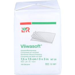 VLIWASOFT Vlieskompressen unsteril 7,5x7,5 cm 4l. 100 St.