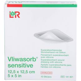 VLIWASORB sensitive 12,5x12,5 cm superabsorb.Wundv 10 St.