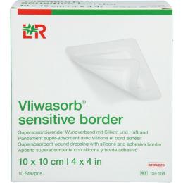 VLIWASORB sensitive border 10x10cm superabs.Wundv. 10 St.