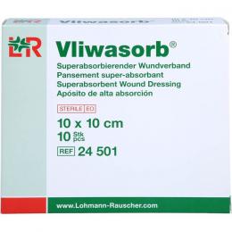 VLIWASORB superabsorb.Saugkomp.steril 10x10 cm 10 St.