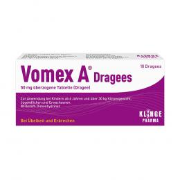 VOMEX A Dragees 50 mg überzogene Tabletten 10 St Überzogene Tabletten