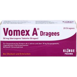 VOMEX A Dragees 50 mg überzogene Tabletten 20 St.