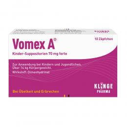 VOMEX A FORTE 70MG 10 St Kinder-Suppositorien