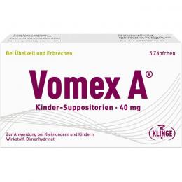VOMEX A Kinder-Suppositorien 40 mg 5 St.