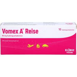 VOMEX A Reise 50 mg Sublingualtabletten 10 St.