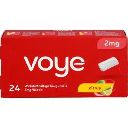VOYE Citrus 2 mg wirkstoffhalt.Kaugummi m.Nikotin 24 St.