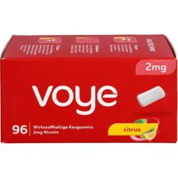 VOYE Citrus 2 mg wirkstoffhalt.Kaugummi m.Nikotin 96 St.