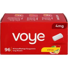 VOYE Citrus 4 mg wirkstoffhalt.Kaugummi m.Nikotin 96 St.