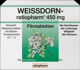 WEISSDORN-RATIOPHARM 450 mg Filmtabletten 100 St