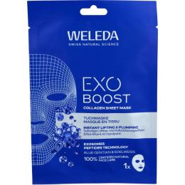 WELEDA Exo Boost Collagen Tuchmaske blauer Enzian 20 ml