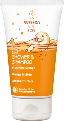 WELEDA Kids 2in1 Shower & Shampoo fruchtige Orange 150 ml