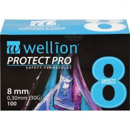 WELLION PROTECT PRO Sicherh.Pen-Nadeln 30 G 8 mm 100 St.