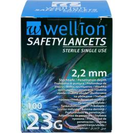 WELLION Safetylancets 23 G Sicherheitseinmallanz. 100 St.