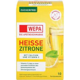 WEPA heiße Zitrone+Vit.C+Calcium zuckerfrei Pulver 100 g