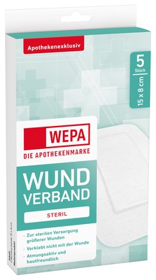 WEPA Wundverband 8x15 cm steril 5 St
