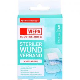 WEPA Wundverband wasserdicht 7,2x5 cm steril 5 St.